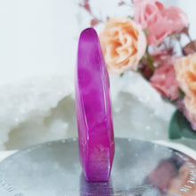 Load image into Gallery viewer, pink-agate-flame-crystal-carving-stone
