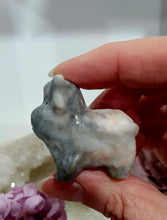 Load image into Gallery viewer, Lovely Highland Cow Zebra Animal Agate Crystal Carving. Inspires Clarity and Communication. Lovely Gift Idea
