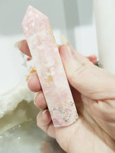 Load image into Gallery viewer, rhodochrosite-crystal-tower-stone-point-inclusions
