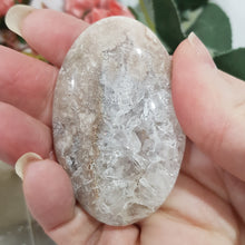 Load image into Gallery viewer, Pink-Amethyst-flower-Agate-Palm-Stone-Crystal-Carving-Moonlight-Crystals-Australia-for-sale-buy-now-Online-Crystal-Store
