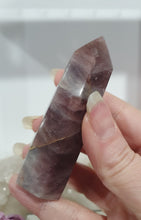 Load image into Gallery viewer, Lavender Quartz Crystal Tower Point Stone

Inspires Inner Peace  &amp; Dissolves Anxiety

Lovely Lavender Quartz Crystal Point Tower. 
