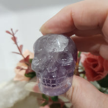 Load image into Gallery viewer, skull amethyst crystal carving
