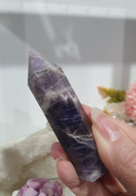 Load image into Gallery viewer, Seconds stock - Amethyst Crystal Tower Point Stone.  has broken tip.

INSPIRES INTUITION

Lovely Amethyst Crystal Point Tower. has a broken tip  
