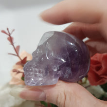 Load image into Gallery viewer, skull amethyst crystal carving

