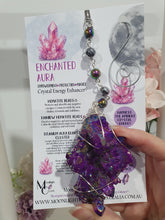 Load image into Gallery viewer, ENCHANTED AURA - Handcrafted Titanium Aura Quartz Crystal Energy Enhancer© / Hanger / Ornament / Suncatchers

EMPOWERMENT | PROTECTION | MAGICK

Gorgeous handcrafted Titanium Aura Quartz crystal beaded with Rainbow Hematite and Hematite. Wire wrapped in silver

Genuine Crystals. no plastic or glass. Ensuring energy flow throughout the enhancer.
