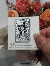 Load image into Gallery viewer, THE WITCH TAROT pin lapel badge brooch Acrylic Jewellery 38mm FUNNY CUTE
