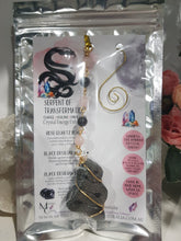 Load image into Gallery viewer, Serpent-of-Transformation-Energy-Black-Obsidian-Snake-Stone-Crystal-Energy-Enhancer-Hanger-ornament-suncatcher
