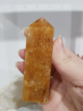 Load image into Gallery viewer, Golden Healer Crystal Point Tower Stone 100mm small scratch

