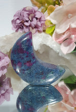 Load image into Gallery viewer, Lovely Moon Ruby in Kyanite Crystal Carving Stone. This is Freestanding. Inspires communication and manifestation.
