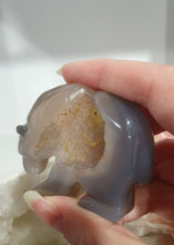 Load image into Gallery viewer, Bear Agate Crystal Carving Stone

Inspires Friendships and Harmony

Lovely Agate Bear Crystal Carving Stone with amazng druzy. 
