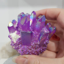Load image into Gallery viewer, Titanium Aura Quartz Crystal Cluster Stone 60mm 8 BROKEN
