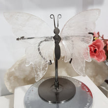 Load image into Gallery viewer, Butterfly Wings on Stand Quartz Crystal carving gemstone stone 130mm 1
