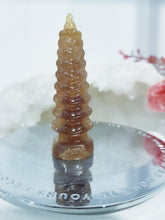 Load image into Gallery viewer, Temple Fluorite Crystal Carving Stone Point 60mm 12

