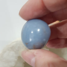 Load image into Gallery viewer, Angelite Crystal Tumble Stone 26mm 5 inclusions
