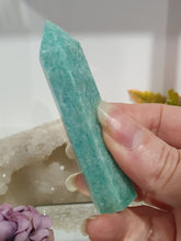 Load image into Gallery viewer, Amazonite Tower Point Stone 80mm | Inspires Hope
