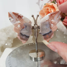 Load image into Gallery viewer, mini-pink-agate-butterfly-wings-crystal-stone
