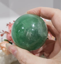 Load image into Gallery viewer, Green-Fluorite-Crystal-Sphere-Carving-Stone-Moonlight-Crystals-Australia

