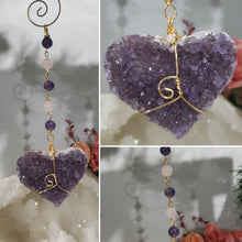 Load image into Gallery viewer, Soul-Connector-Attractor-Crystal-Energy-Enhancer-Amethyst-Stone-Suncatcher-Hanger-Ornament-Moonlight-
