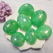 Load image into Gallery viewer, Titanium Aura Quartz Green Crystal Tumble Stone 25mm - 30mm
