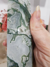 Load image into Gallery viewer, Moss Agate Crystal Tower Gemstone stone 140mm 22 DRUZY!
