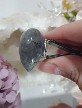 Load image into Gallery viewer, Heart Car Clip Labradorite Crystal Carving Stone

Inspires Inner Strength and Spiritual Growth

Lovely Heart labradorite Crystal Car Clip.  Decorative Clip for Car Vent. 
