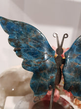 Load image into Gallery viewer, Butterfly Wings on Stand Apatite Crystal carving gemstone stone 120mm 8
