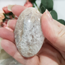 Load image into Gallery viewer, Pink-Amethyst-flower-Agate-Palm-Stone-Crystal-Carving-Moonlight-Crystals-Australia-for-sale-buy-now-Online-Crystal-Store
