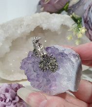Load image into Gallery viewer, Beautiful Amethyst Cluster Crystal with Miner and Pyrite Clusters Stones.
