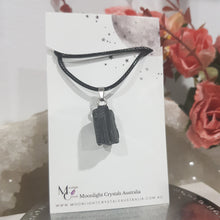 Load image into Gallery viewer, Black-Tourmaline-Raw-Stone-Pendant-Necklace-Moonlight-Crystals-Australia
