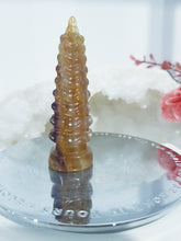 Load image into Gallery viewer, Temple Fluorite Crystal Carving Stone Point 60mm 12
