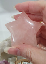 Load image into Gallery viewer, Star Rose Quartz Crystal Carving Stone on Stand 

Inspires Unconditional Love

Gorgeous Rose Quartz Star Crystal Carving Stone on stand. 
