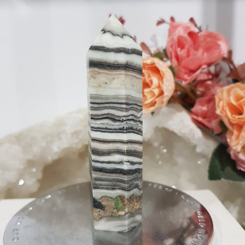 chocolate-calcite-crystal-tower-point