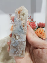 Load image into Gallery viewer, Pink Amethyst / Flower Agate Crystal Tower Obelisk Stone 105mm 2 GORGEOUS
