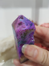 Load image into Gallery viewer, purple-titanium-aura-sphalerite-tower
