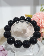 Load image into Gallery viewer, PROTECTION SHIELD" Black Obsidan Beaded Bracelet Crystal Gemstone 

7 - 7.5inch with 14mm beads. 

INSPIRES PROTECTION AND BALANCE 

Lovely chunky Black Obsidian Gemstone Beaded Bracelet.  Intuitively (Randomly) chosen.
