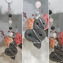 Load image into Gallery viewer, Serpent-of-Transformation-Energy-Black-Obsidian-Snake-Stone-Crystal-Energy-Enhancer-Hanger-ornament-suncatcher
