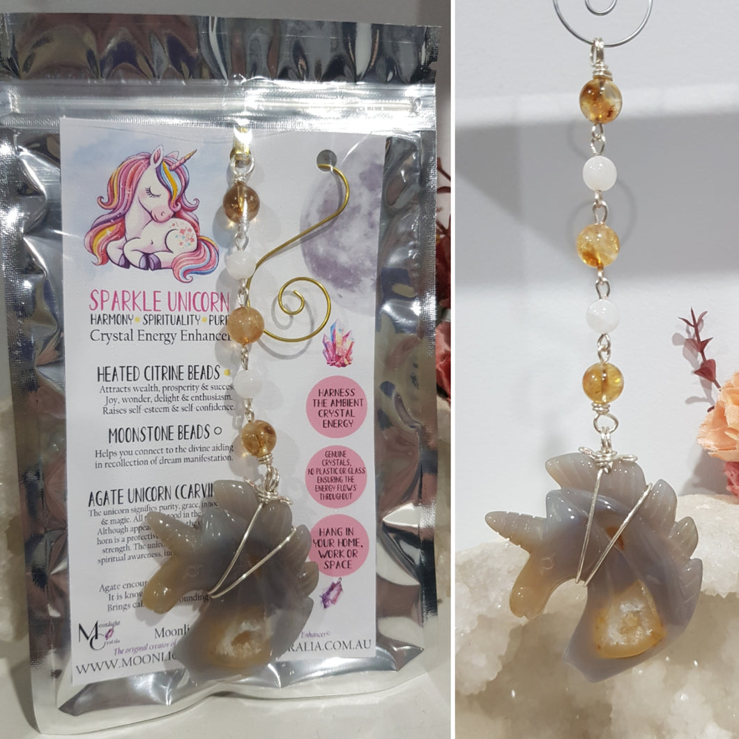 Sparkle-Unicorn-Agate-Unicorn-Crystal-Carving-Crystal-Energy-Enhancer-Stone-Hanger-Suncatcher-Ornament-Moonlight-Crystals-Australia