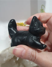 Load image into Gallery viewer, Black Obsidian Stalking Cat Animal Crystal Carving Stone

Inspires Protection and balance
