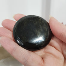 Load image into Gallery viewer, golden obsidian crystal palm stone
