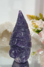 Load image into Gallery viewer, Gnome Lepidolite Crystal Carving Stone.

Stone of Transition

Gorgeous cute Lepidolite Gnome Crystal Carving Stone. 
