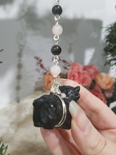 Load image into Gallery viewer, Mooo-ve-the-Energy-Black-Obsidian-Highland-Cow-Stone-Crystal-Energy-Enhancer-Hanger-ornament-suncatcher
