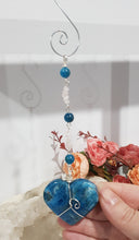 Load image into Gallery viewer, Manifest-your-love-apatite-crystal-energy-enhancer-amethyst-stone-suncatcher-ornament-hanger
