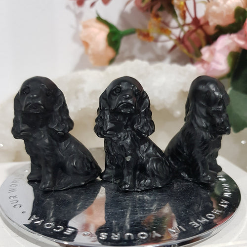 dog-spaniel-black-obsidian-animal-crystal-carving