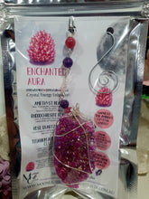 Load image into Gallery viewer, ENCHANTED AURA - Handcrafted Titanium Aura Quartz Crystal Energy Enhancer© / Hanger / Ornament / Suncatcher 

inspires EMPOWERMENT | COMPASSION | MAGICK

Gorgeous Titanium Aura Quartz crystal beaded with Rhodochrosite, Amethyst and Rose Quartz. Wire wrapped in silver

Genuine Crystals. no plastic or glass. Ensuring energy flow throughout the enhancer. Crystal Suncatchers
