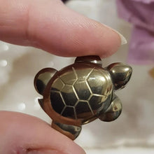 Load image into Gallery viewer, Turtle Pyrite Crystal Carving Gemstone Stone 25mm
