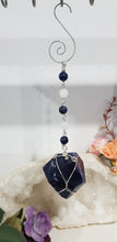 Load image into Gallery viewer, Sodalite freeform silver Energy Enhancer Sun Catcher suncatcher crystal Ornament 1
