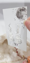 Load image into Gallery viewer, Quartz chip bead silver Earrings E5
