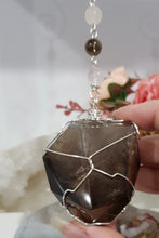 Load image into Gallery viewer, Smokey Quartz freeform wired Energy Enhancer Suncatcher
