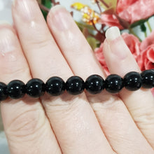 Load image into Gallery viewer, Cat head Black Obisidan Bracelet 8mm 7.5inch B11
