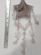 Load image into Gallery viewer, SHOOTING STAR - GUIDANCE / LOVE / MAGIC - Druzy Agate Shooting Star Silver Wired Crystal Energy Enhancer© / Hanger / Ornament / Sun catcher 210mm 3
